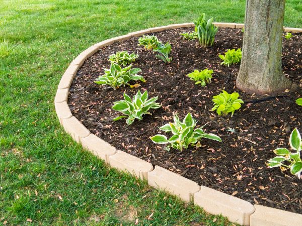 Stone Border Installation in Saratoga Springs