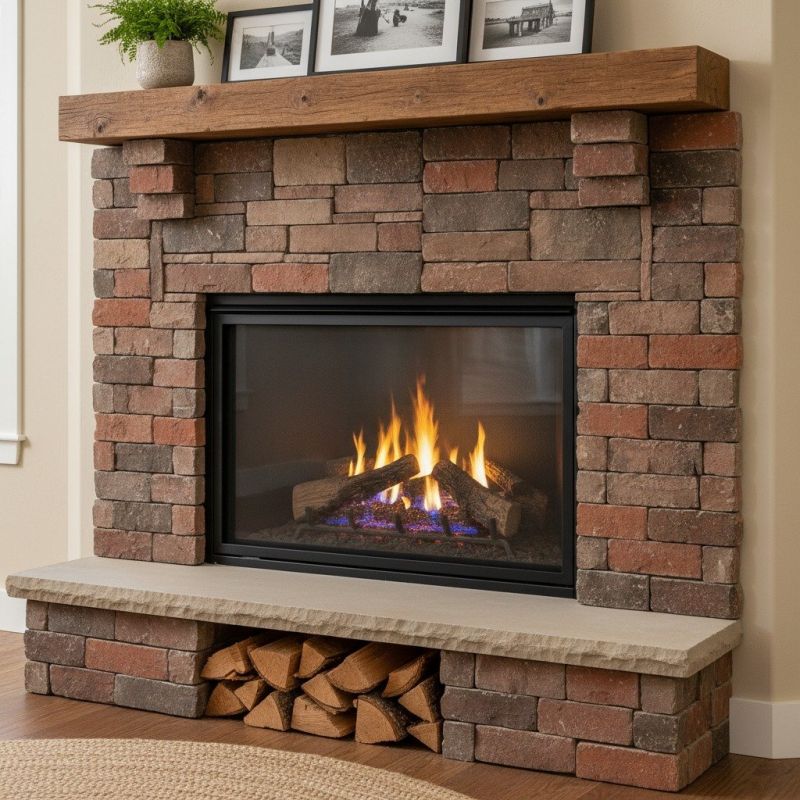 Brick Fireplace Installation