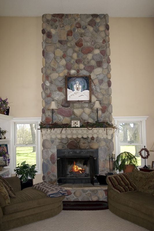Finished Masonry Fireplace
